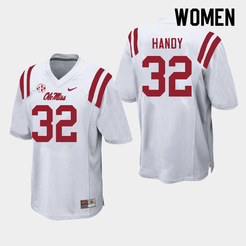 Jaden Handy Ole Miss Rebels NCAA Women's White #32 Stitched Limited College Football Jersey WCS7358IW